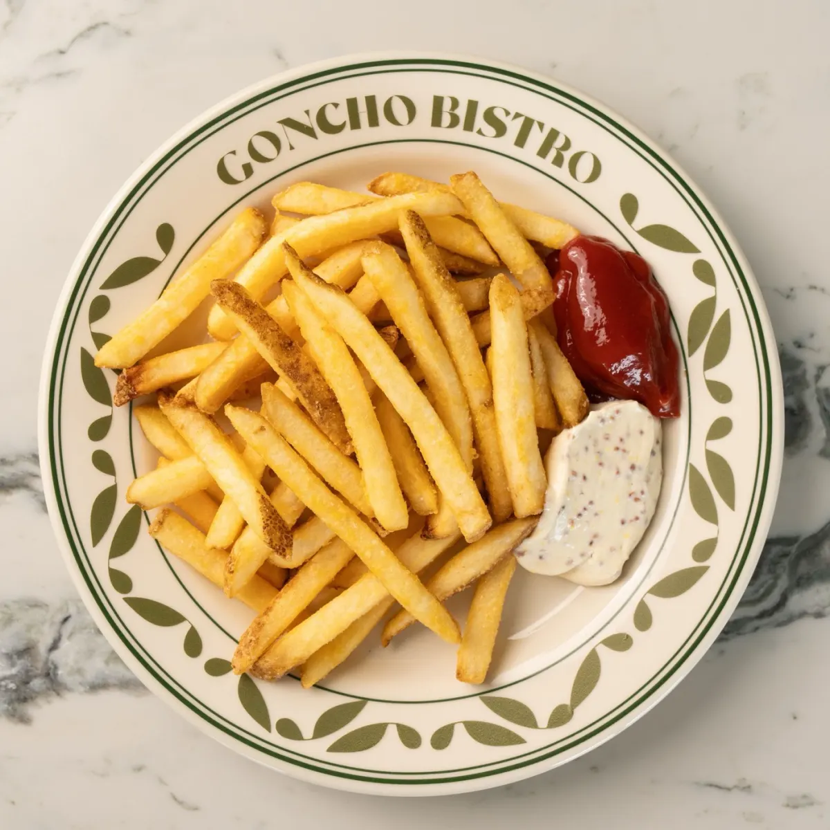 French fries with house-made cream dip