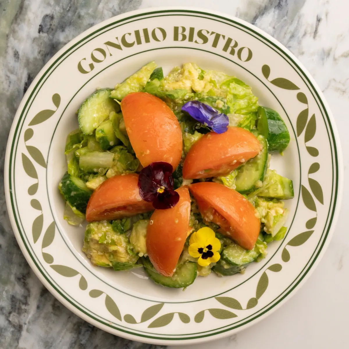 Quinoa and avocado salad bowl
